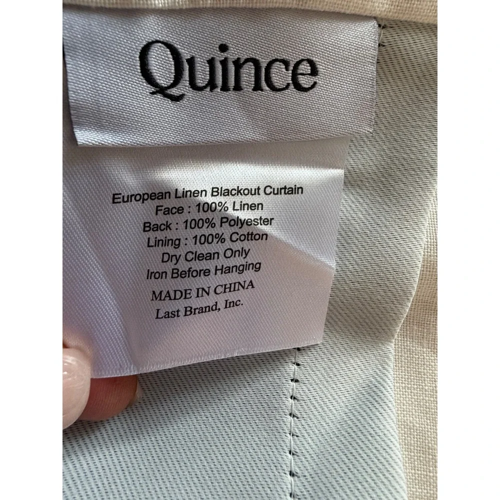 NWOT QUINCE Ivory Luxe Linen Room Darkening Organic Single Panel 48x96 MSRP $110